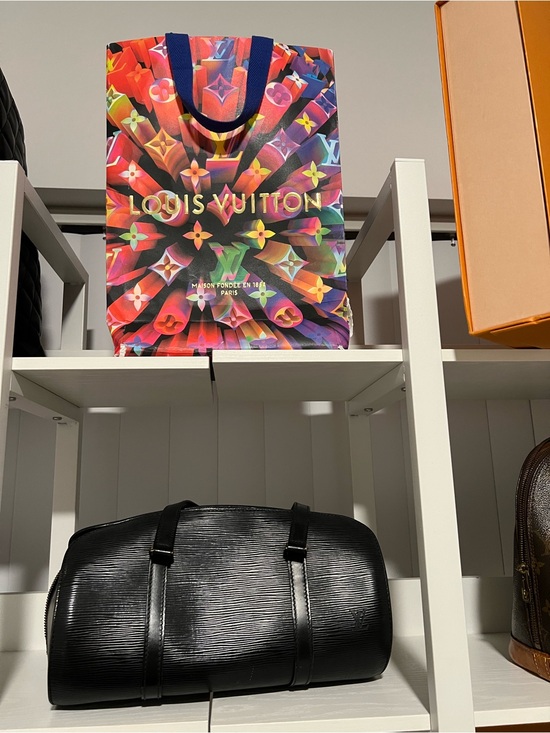 Louis Vuitton Handbags - Louis Vuitton Black Epi Leather Barrel Bag with Tonal Straps